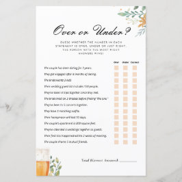 Oben oder unter Liebe bricht das Brautparty-Spiel