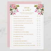 Oben oder unter rosa Brautparty Einladung (Vorne/Hinten)