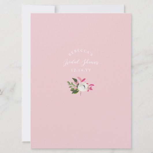 Oben oder unter rosa Brautparty Einladung (Rückseite)