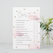 Oben oder unter rosa Wolken Brautparty Game (Stehend Vorderseite)