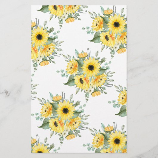 Oben oder unter Sonnenblumen Paare Duschkarte Flyer (Hinten)