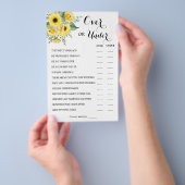 Oben oder unter Sonnenblumen Paare Duschkarte Flyer (Handgriff)