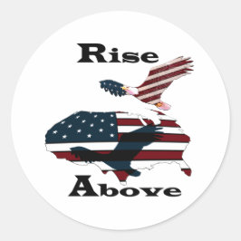 oben runder aufkleber