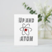 Oben und ATOM, Science Spaß Funny Postkarte (Stehend Vorderseite)