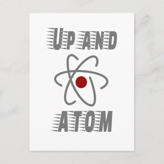 Oben und ATOM, Science Spaß Funny Postkarte (Vorderseite)