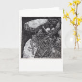 Oben und darunter: Karte (Gelbe Blume)