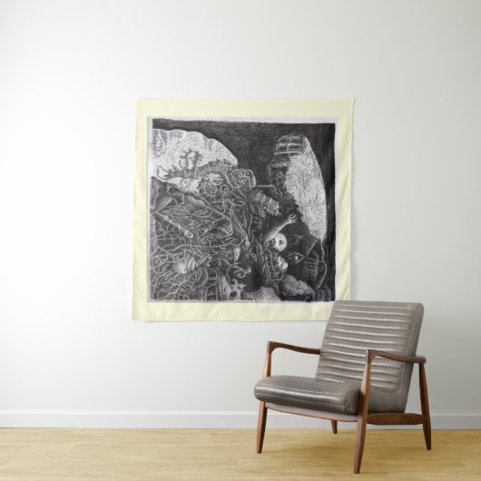 Oben und darunter von Brian Benson Wandteppich (Beispiel (Horizontal))