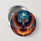 Oben und unten - Wise Owl Art Button (Vorne & Hinten)
