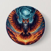 Oben und unten - Wise Owl Art Button (Vorderseite)