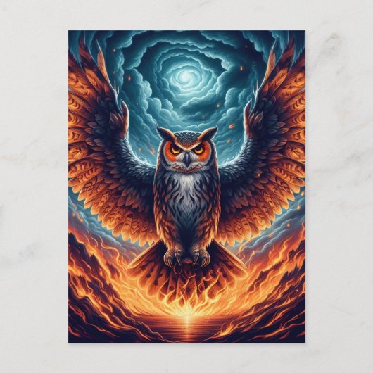 Oben und unten - Wise Owl Art Postkarte (Vorderseite)