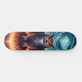 Oben und unten - Wise Owl Art Skateboard (Horizontal)