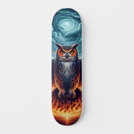 Oben und unten - Wise Owl Art Skateboard