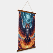 Oben und unten - Wise Owl Art Wandteppich Mit Holzrahmen (Gewinkelt)