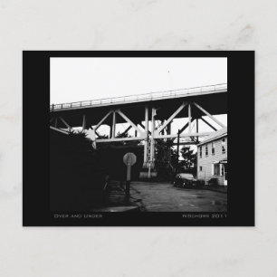 Oben und unter städtischen Industriegebieten Postkarte