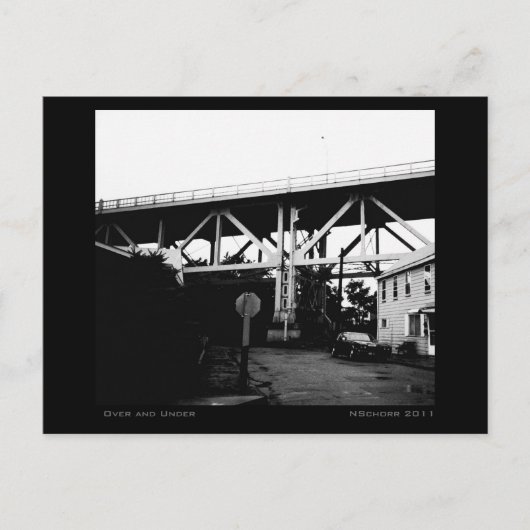 Oben und unter städtischen Industriegebieten Postkarte (Vorderseite)