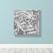 Oben unten leinwanddruck (Insitu (Holzboden))