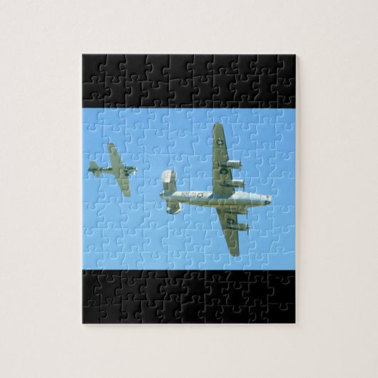 Obenliegende. _WWII B24 und T6 Flugzeuge Puzzle (Vertikal)