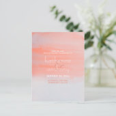 Ober-Aquarell Save the Date Ankündigungspostkarte (Stehend Vorderseite)