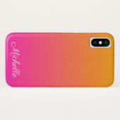 Ober-gelb und rosa Gradienten Case-Mate iPhone Hülle (Rückseite (Horizontal))