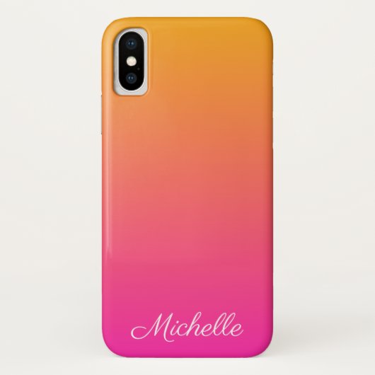 Ober-gelb und rosa Gradienten Case-Mate iPhone Hülle (Rückseite)