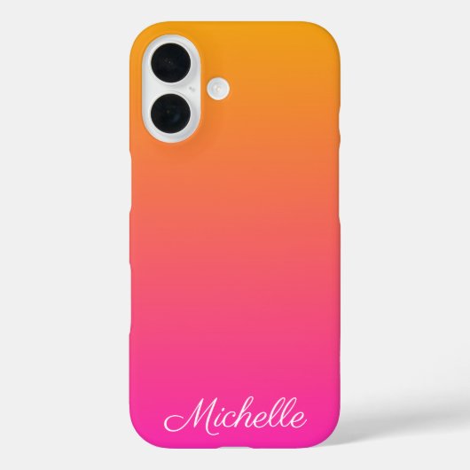 Ober-gelb und rosa Gradienten Case-Mate iPhone Hülle (Rückseite)