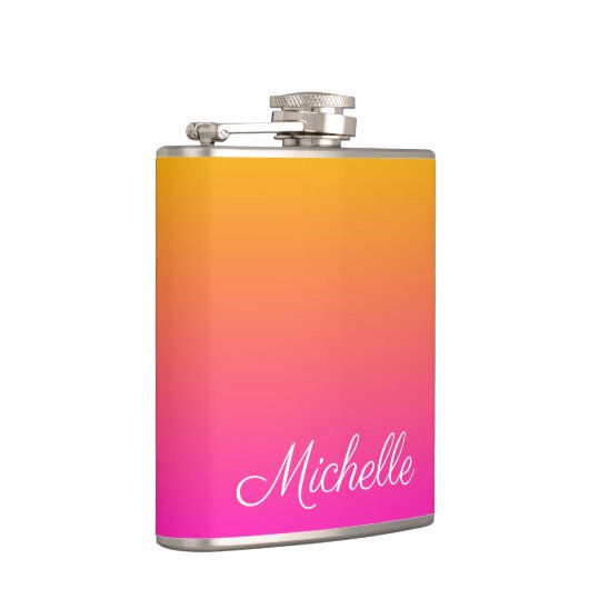 Ober-gelb und rosa Gradienten Flachmann (Rechts)