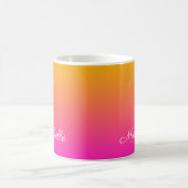 Ober-gelb und rosa Gradienten Kaffeetasse (Mittel)
