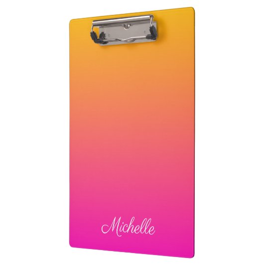 Ober-gelb und rosa Gradienten Klemmbrett (Links)