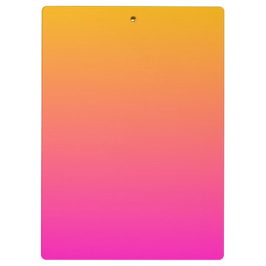 Ober-gelb und rosa Gradienten Klemmbrett (Rückseite)