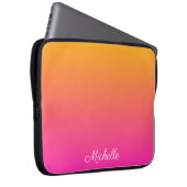 Ober-gelb und rosa Gradienten Laptopschutzhülle (Vorne Rechts)
