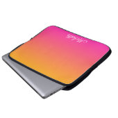 Ober-gelb und rosa Gradienten Laptopschutzhülle (Vorne Knopf)