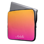 Ober-gelb und rosa Gradienten Laptopschutzhülle (Vorderseite Links)