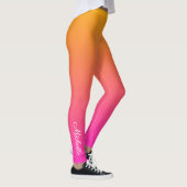 Ober-gelb und rosa Gradienten Leggings (Rechts)