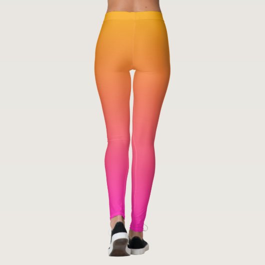 Ober-gelb und rosa Gradienten Leggings (Rückseite)