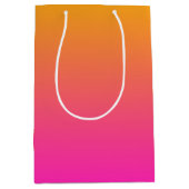 Ober-gelb und rosa Gradienten Mittlere Geschenktüte (Vorderseite)