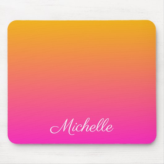 Ober-gelb und rosa Gradienten Mousepad (Vorne)