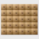Ober-geometrisches Maschenmuster Monogramm Geschenkpapier (Flach)