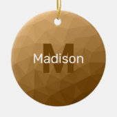 Ober-geometrisches Maschenmuster Monogramm Keramik Ornament (Vorne)