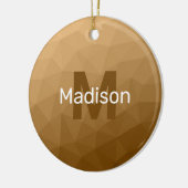 Ober-geometrisches Maschenmuster Monogramm Keramik Ornament (Links)