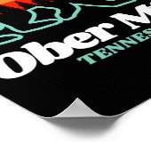Ober Mountain Tennessee Skiing Snowboarding Bear  Poster (Ecke)