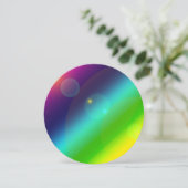 Ober Regenbogen Einladung Circle (Stehend Vorderseite)