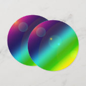 Ober Regenbogen Einladung Circle (Vorne/Hinten)