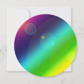 Ober Regenbogen Einladung Circle (Vorderseite)