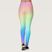 Ober Regenbogen-Steigung holografisch Vaporwave Leggings (Rückseite)