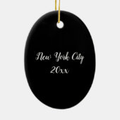 Ober West Side Snowflake NYC Winterurlaub Keramik Ornament (Hinten)