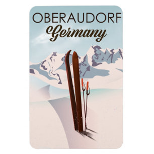 Oberaudorf Deutschland Skiposter Magnet
