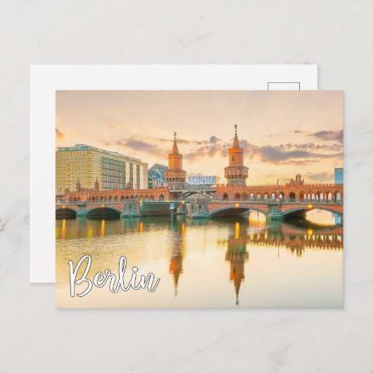 Oberbaum Bridge, Berlin, Deutschland Postkarte (Vorne/Hinten)