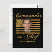Oberbefehlshaber von Barack Obama Postkarte (Vorne/Hinten)