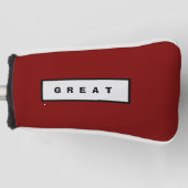 Obere Abdeckung für Golf Equipment Headcover (Vorderseite)