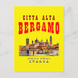 Obere Altstadt (Citta Alta) in Bergamo. Italien. Postkarte